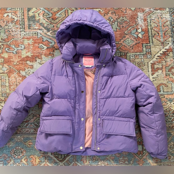 SOLD - Kate Spade Cinched Waist Hooded Puffer Coat - Picture 6 of 9